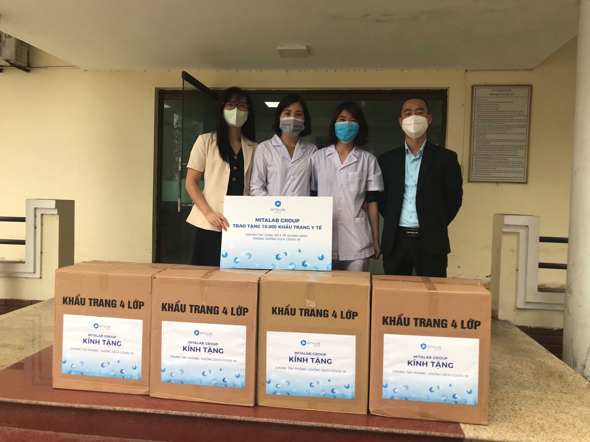 MITALAB TRAO TẶNG 10.000 KHẨU TRANG TỚI SỞ Y TẾ QUẢNG NINH