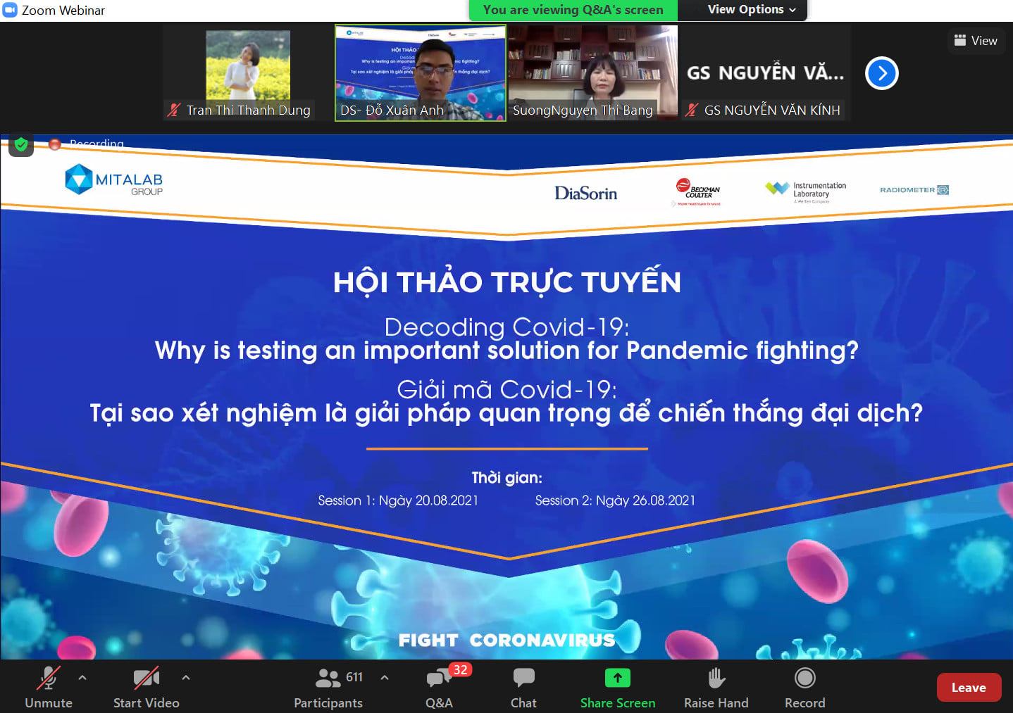 MITALAB TỔ CHỨC THÀNH CÔNG WEBINAR “DECODING COVID-19 – GIẢI MÃ COVID-19”