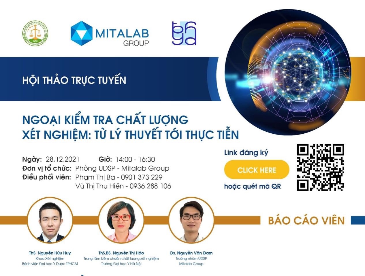 HỘI THẢO TRỰC TUYẾN CHUYÊN ĐỀ: “NGOẠI KIỂM TRA CHẤT LƯỢNG XÉT NGHIỆM: TỪ LÝ THUYẾT TỚI THỰC TẾ”