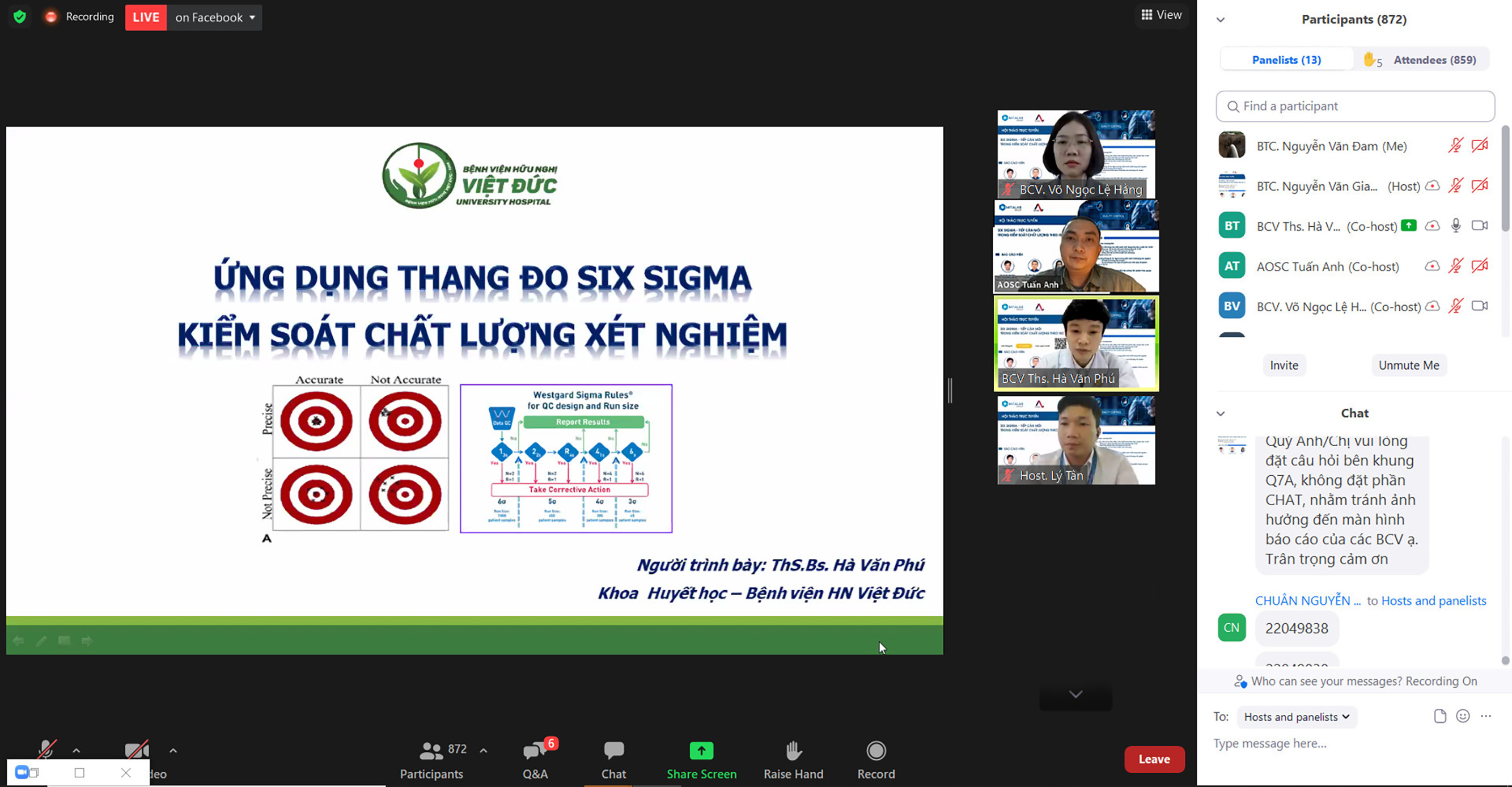 MITALAB TỔ CHỨC THÀNH CÔNG E-SEMINAR: “SIX SIGMA – TIẾP CẬN MỚI TRONG KIỂM SOÁT CHẤT LƯỢNG THEO ISO 15189”