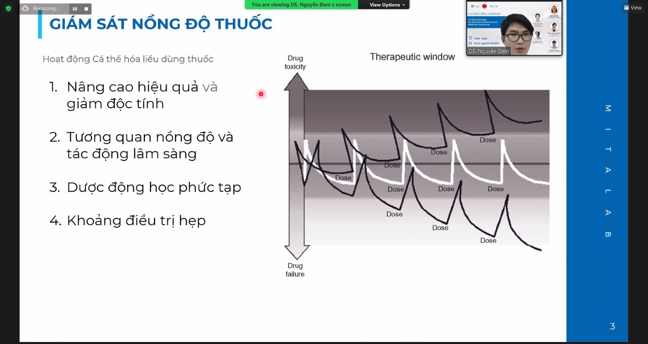HỘI THẢO TRỰC TUYẾN: “CÁ THỂ HÓA LIỀU DÙNG DỰA TRÊN GIÁM SÁT NỒNG ĐỘ THUỐC KHÁNG SINH VANCOMYCIN” THU HÚT GẦN 500 CÁN BỘ Y TẾ THUỘC KHỐI CẬN LÂM SÀNG, LÂM SÀNG, KHOA DƯỢC TỪ CÁC BỆNH VIỆN TRÊN TOÀN QUỐC